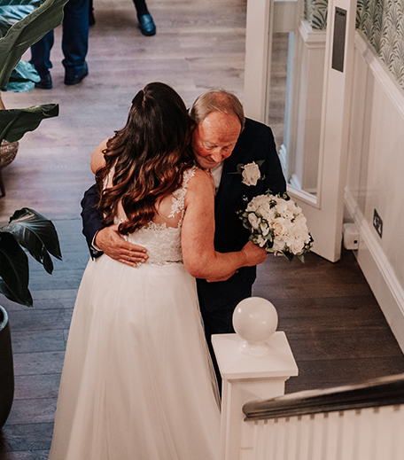 Brunette bride hair style