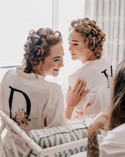 bridesmaid and bridal party wedding hair essex